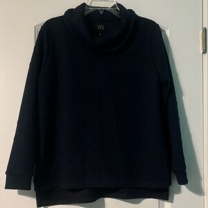 W5 Women's Warm Navy Polka Dot Turtleneck Sweater